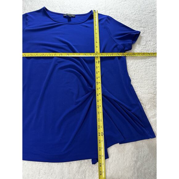International Concepts INC Short Sleeve Women’s Plus 1X Dress Top Royal Blue - Picture 3 of 5